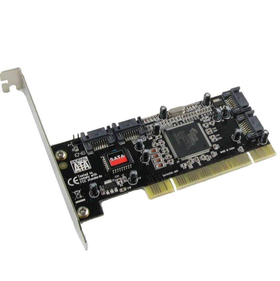 

PCI to SATA card 4 port SIL3114-4I expansion card Support 2TB hard disk for boot d36