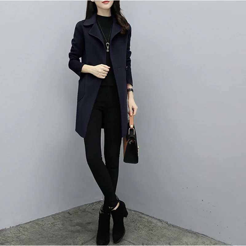 VogorSean зимняя женская Шерстяные пиджаки куртка 2018 высокое качество Slim Fit Мода