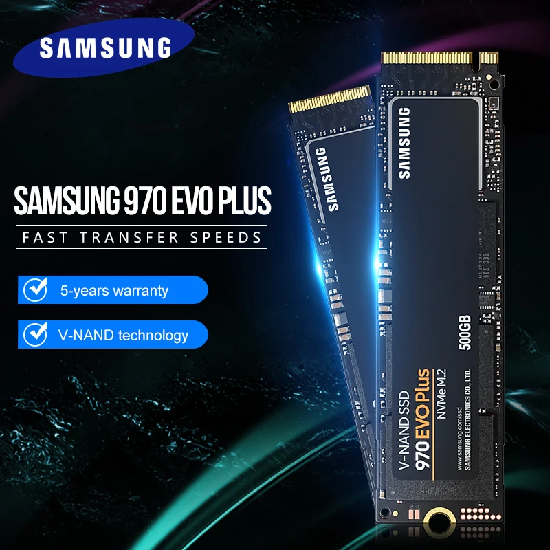 Samsung 970 EVO Plus SSD 250GB NVMe M.2 2280 SSD 500 ГБ 1 ТБ M.2 Внутренний твердотельный накопитель TLC SSD PCIe 3,0x4 NVMe 1,3 ноутбук