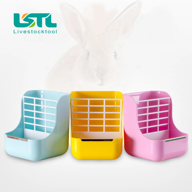 

Bunny Pet Rabbit Feeder Supplies Plastic Rabbit Cat Bowl Two-in-One Hedge Pet Poultry Products Guinea Pig Grass Rabbit Cage25