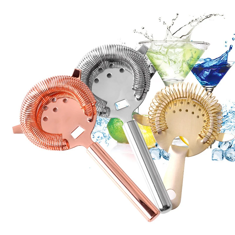 New Stainless Steel Bar Cocktail Shaker Wire Mixed Drink Ice Strainers