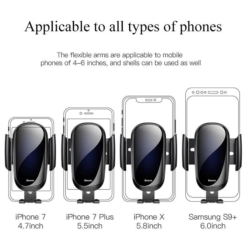  Baseus Universal Auto Telefon Halter Für iPhone X 8 7 6 Samsung S9 Auto Air Vent Telefon Stand Halt