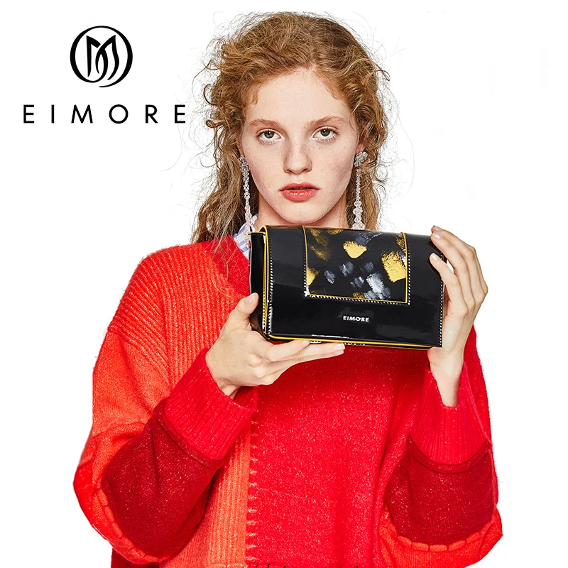 EIMORE 2019 модные женские сумки через плечо из натуральной кожи черная сумка женская