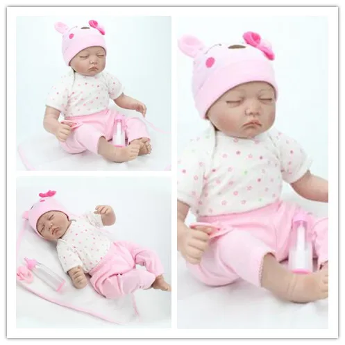 

55 cm bebe reborn girl Silicone Reborn Baby Dolls Lifelike Newborn Baby Gift Juguetes Babies Toys silicon reborn babies