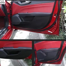 4 шт./партия, для Alfa Romeo Giulia, искусственная кожа, защитная накладка для дверей автомобиля, украшение