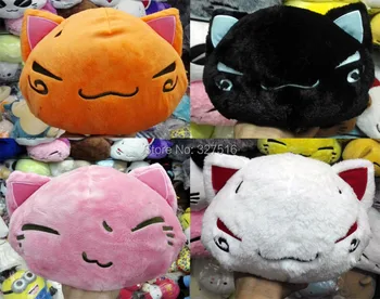 

28 cm Cartoon Cat Plush animal figure toy nemuneko sleeping cat soft plush doll toys cute neko styles cat pillow free shipping