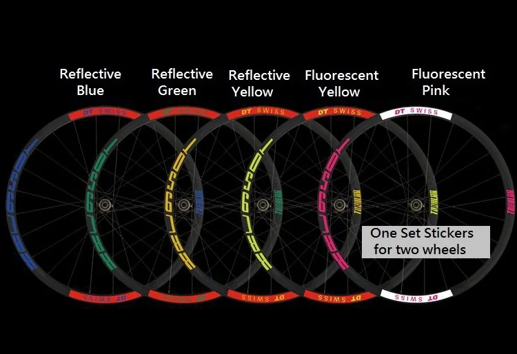 Best Two Wheel Sticker Set for  DT 950 Mountain Bike Bicycle Rim Reflective MTB Cylcing Race 3