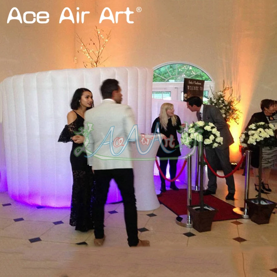 Open-air-with-LED-lights-spiral-inflatable-photo-booth-enclosure-wall-for-sale-9_