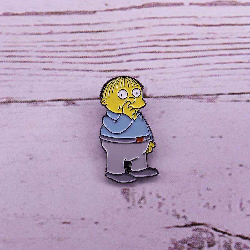 Ralph Wiggum badge cute cartoon Simpsons pin pop anime fans collection