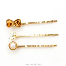 Fashion Cheap Pearl Crystal Bow Hairpins Hair Clips Bridesmaid Hair Jewelry Accessories