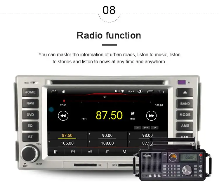 Flash Deal JDASTON Android 9.1 Car DVD Player For HYUNDAI SANTA FE 2006-2012 Multimedia GPS Navigation 2 Din Car Radio Audio Stereo WIFI 9