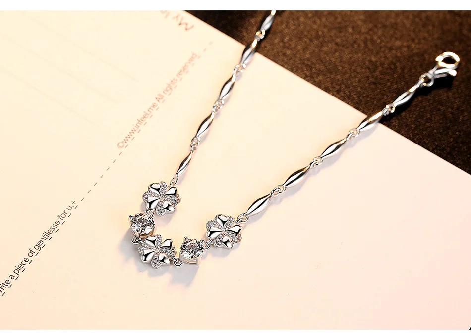 

S925 sterling silver bracelet silver female simple couple girlfriends jewelry CHB05