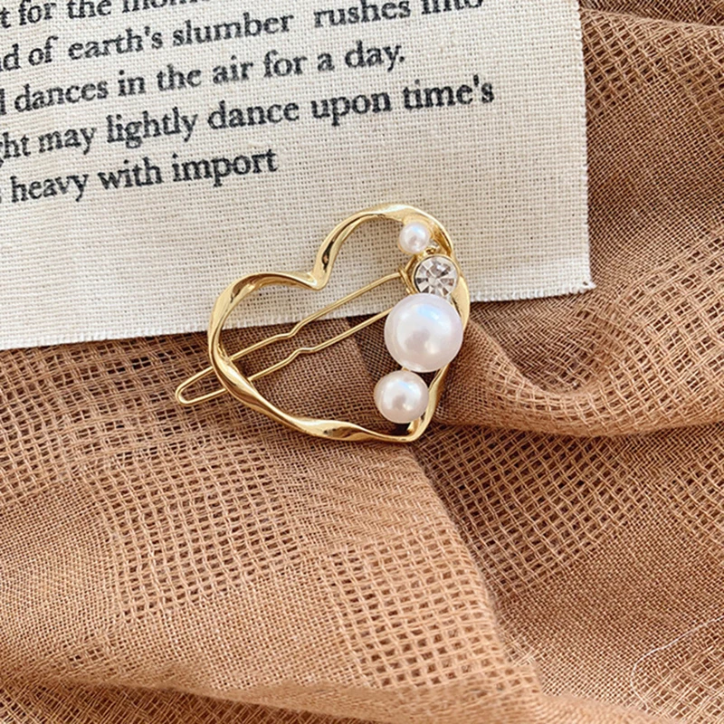 1PC Elegant Hair Clip Fashion Simple Geometric Hollow Pearl Hairpin Adies Bangs Clip Accessories Styling Tool Hair Clips 1PC Elegant Hair Clip Fashion Simple Geometric Hollow Pearl Hairpin Adies Bangs Clip Accessories Styling Tool Hair Clips