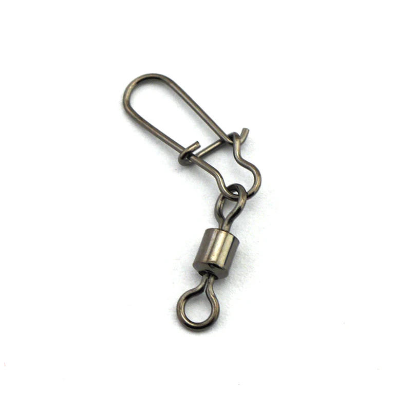 250PCS Mix Size Rolling Swivel Snap Clips for Lead Sinker Fishing