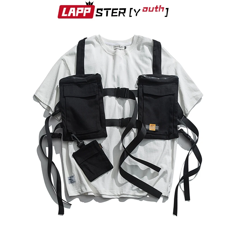 

LAPPSTER Multi Function Pocket Gilet 2019 Japanese Streetwear New Fashion Vest Best Match Hip Hop Vest Men Sleeveless Vests