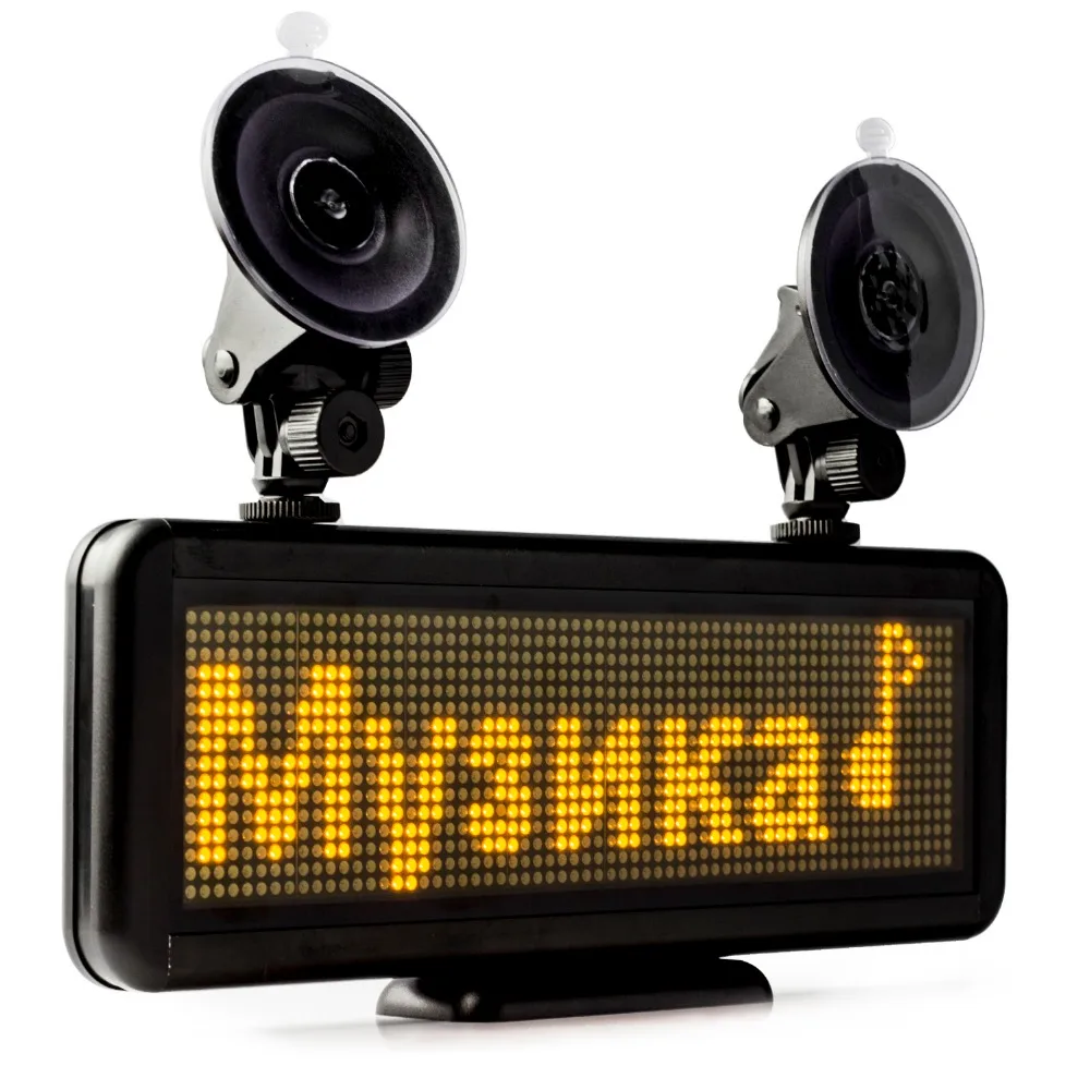

16*64 Pixels Yellow LED Car Display Board / LED Scrolling sign Panel screen Board usb Programmable Rechargable
