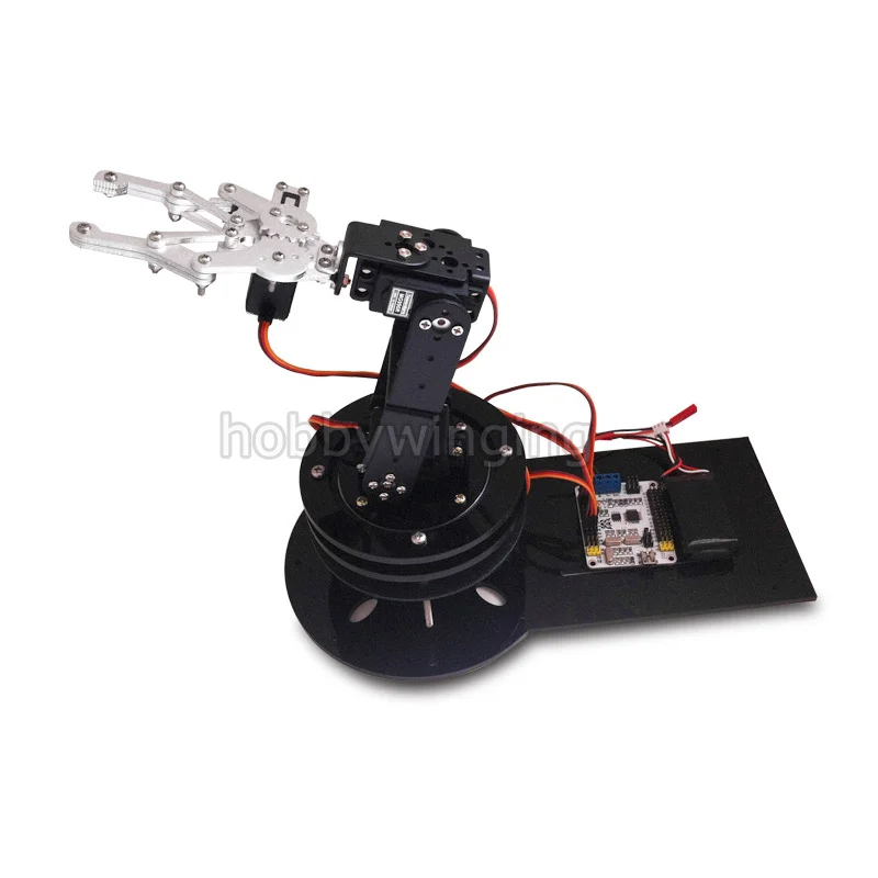 

4 DOF Robot Mechanical Arm Claw & Swivel Stand Mount Kit w/digital Servos& 16CH Controller for Arduino Robotic Education