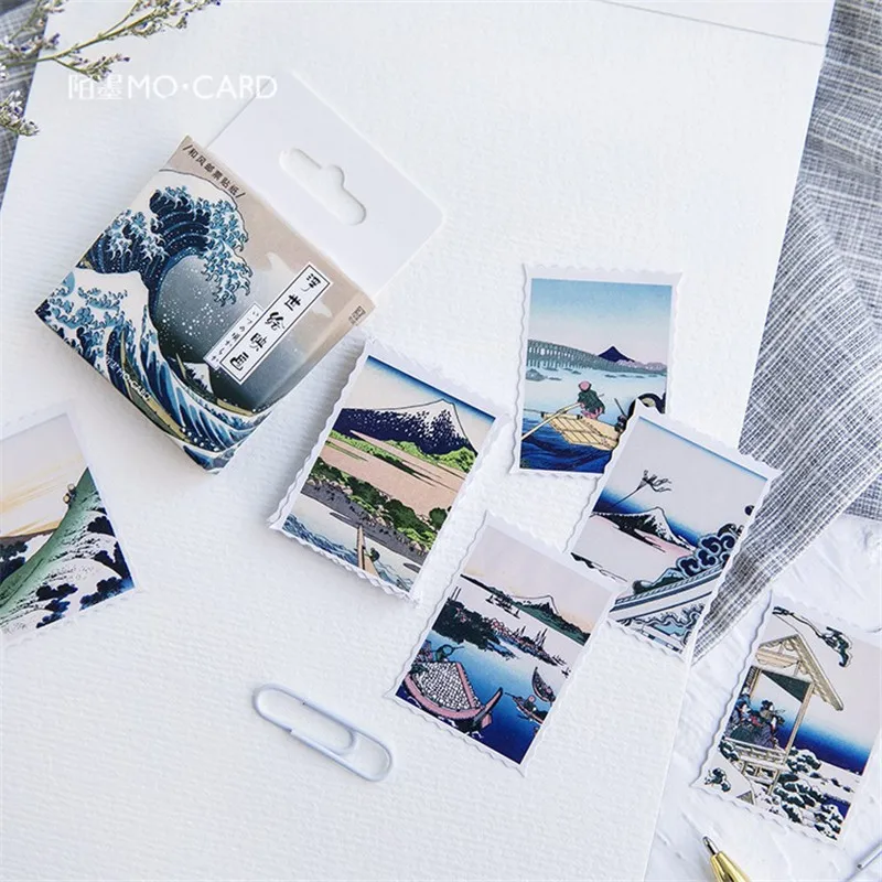 

46 Pcs/Box World Impression Decorative Tool DIY Diary Mini Paper Stickers Kawaii Scrapbooking Sticky Stationery School Supplies