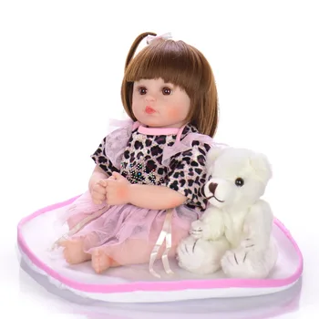 

48cm Silicone Reborn baby doll lifelike toddler girl soft Doll toys for children gift realista bebes reborn boneca