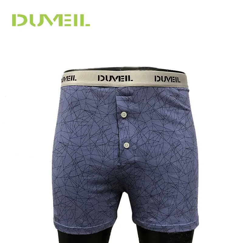

DUVEIL 2Pieces/Lot Line Front Buttons Cotton 3D Strescopic Clipping Moisture Absorption Perspiration Men's Sports Shorts Panties