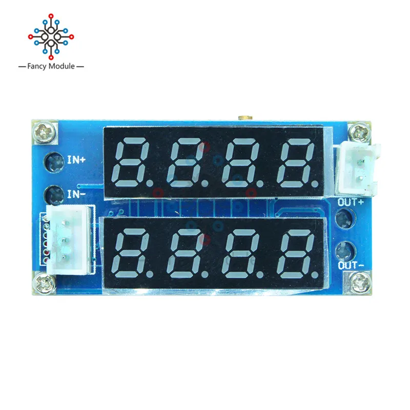 Макс 5A Регулируемый CC CV понижающий приемник модуль заряда цифровой вольтметр Амперметр светодиодный дисплей драйвер для Arduino синий красный
