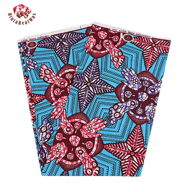 

2019 Hollandais binta real Wax African Clothing High Quality 100% Cotton African Fabric Africans Wax Fashion Party Dress PL386