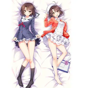 

New Japan Anime Saenai Heroine no Sodatekata Katou Megumi Throw Otaku Dakimakura Gift Bedding Hugging Body Pillow Case 150x50 CM