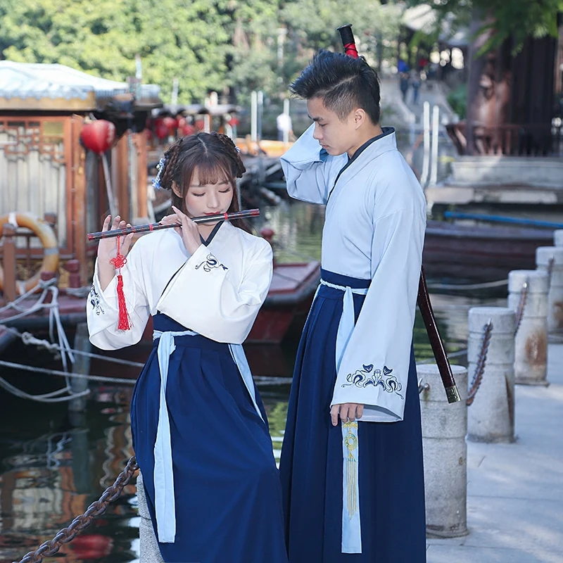 Женское и мужское классическое платье Hanfu классический рыцарский костюм