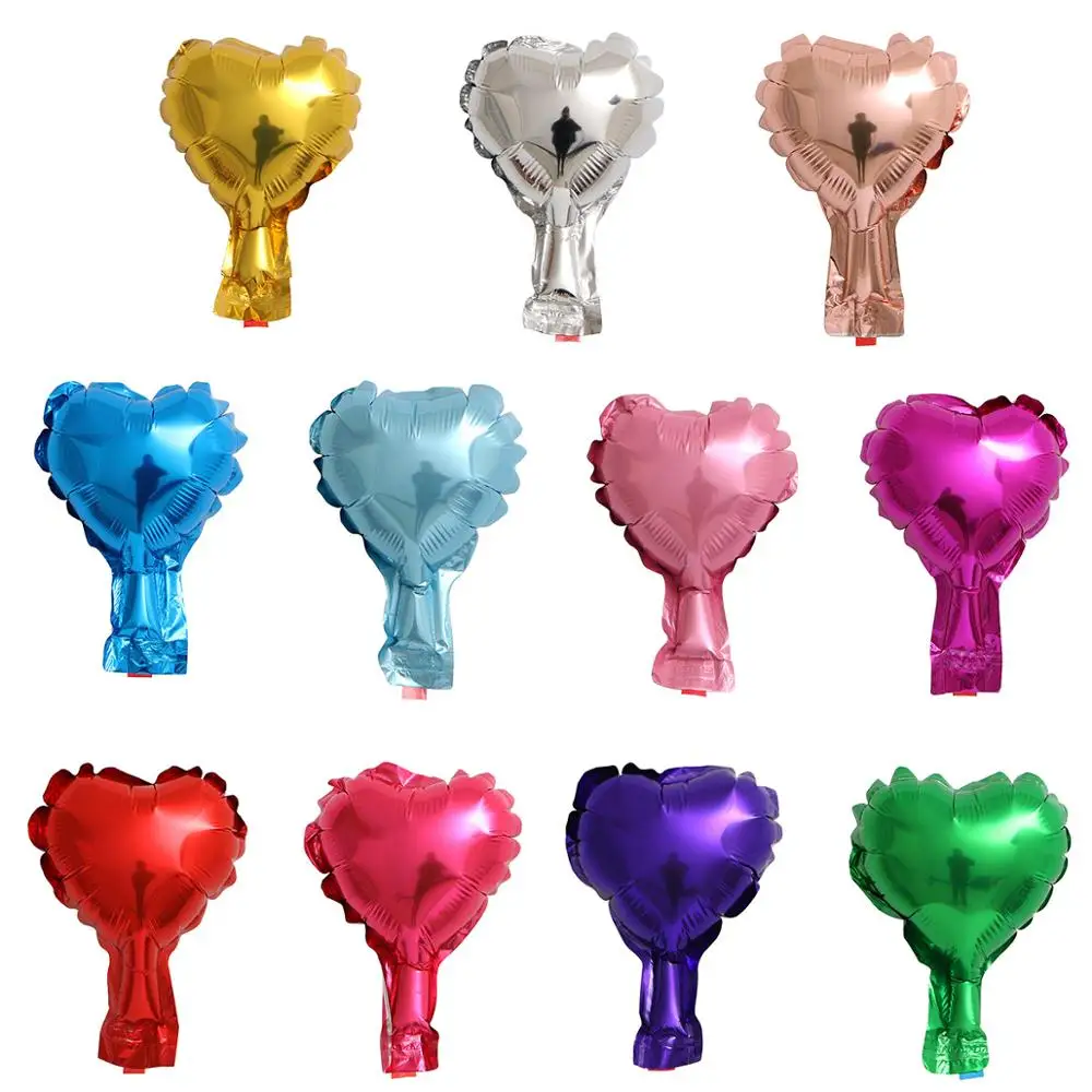 

5 "solid color heart-shaped aluminum foil balloon for holiday decoration