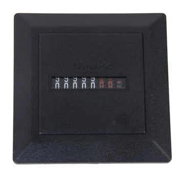 

AC 220-240V Square Non-Resettable Quartz Sealed Hour Meter Gauge Black