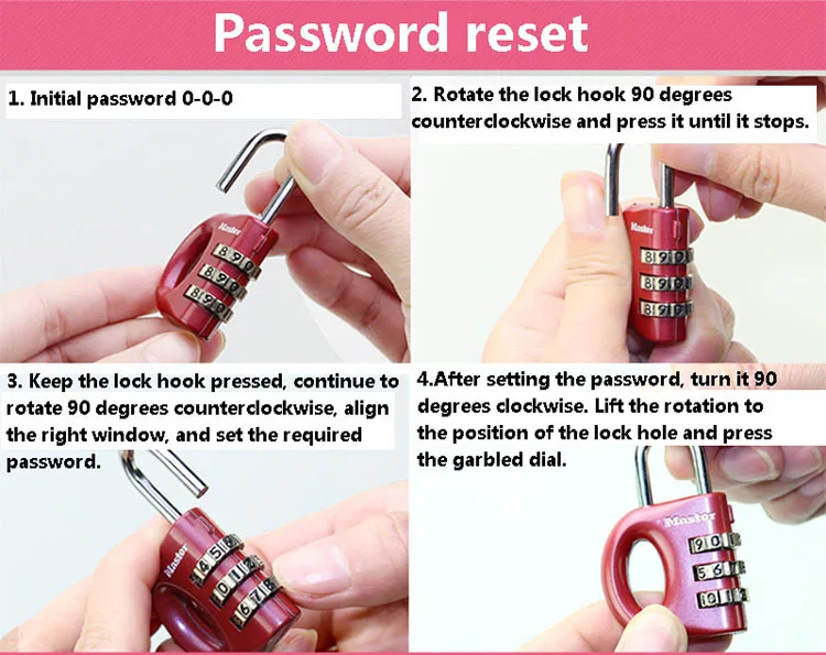Security Padlock Gym School Health Club Combination Password Lock Master Disc Lock for Locking Doors Windows Bags Trunk (1)