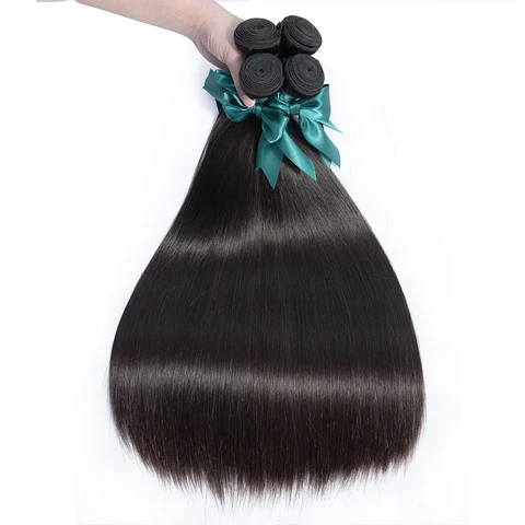 Feixes de Cabelo Humano em Linha Extensão do Cabelo Liso Brasileira Piaoyi Acordo Reta Remy 8 “-32 Shpping Rápido 10