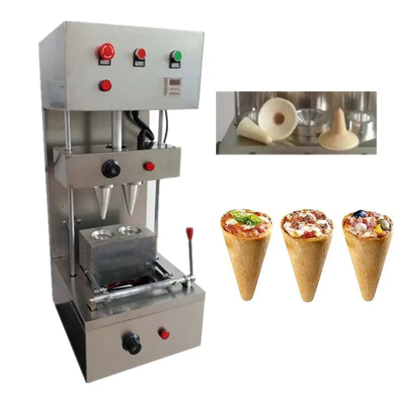 

Hot selling automatic pizza cone machine with 2 moulds cone machine maker equipment