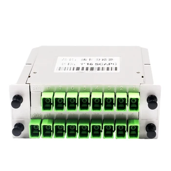 

Free Shipping 1:16 Fiber Optical PLC Splitter 1x16 LGX Box Cassette Card Inserting SC/APC PLC splitter Module