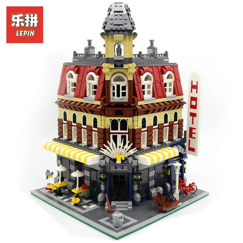 

Lepin 15002 2133Pcs Cafe Corner Model Building Blocks Bricks Educational Gift Compatible with LegoINGlys 10182 for Children