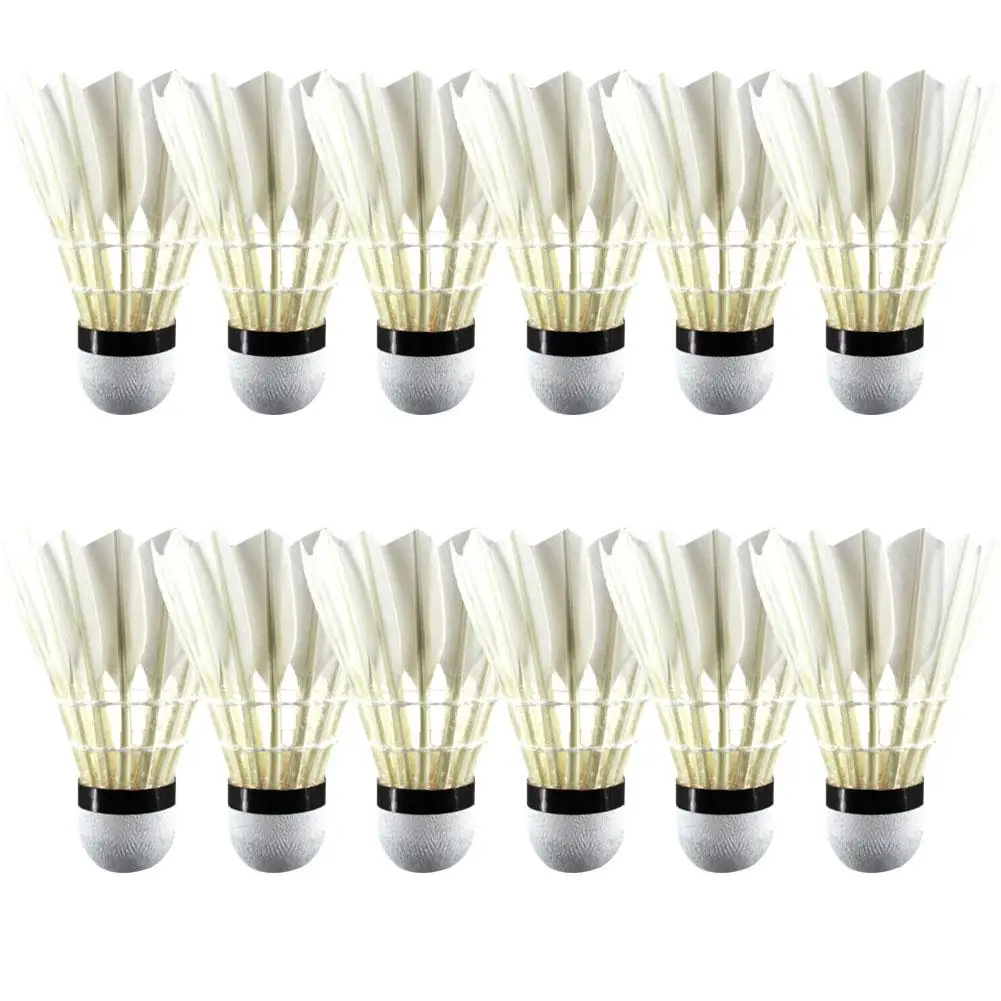 12 piezas del Faux de vuelo estable volantes + 60E bádminton bolas