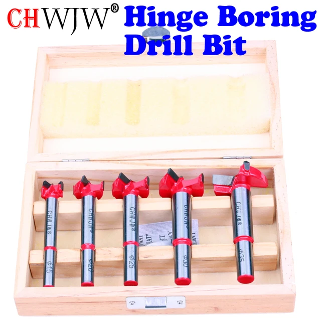 $14.86 5pc Forstner Tips Hinge Boring Drill Bit Set for Carpentry Wood Window Hole Cutter Auger Wooden Drilling Dia 15 20 25 30 35mm