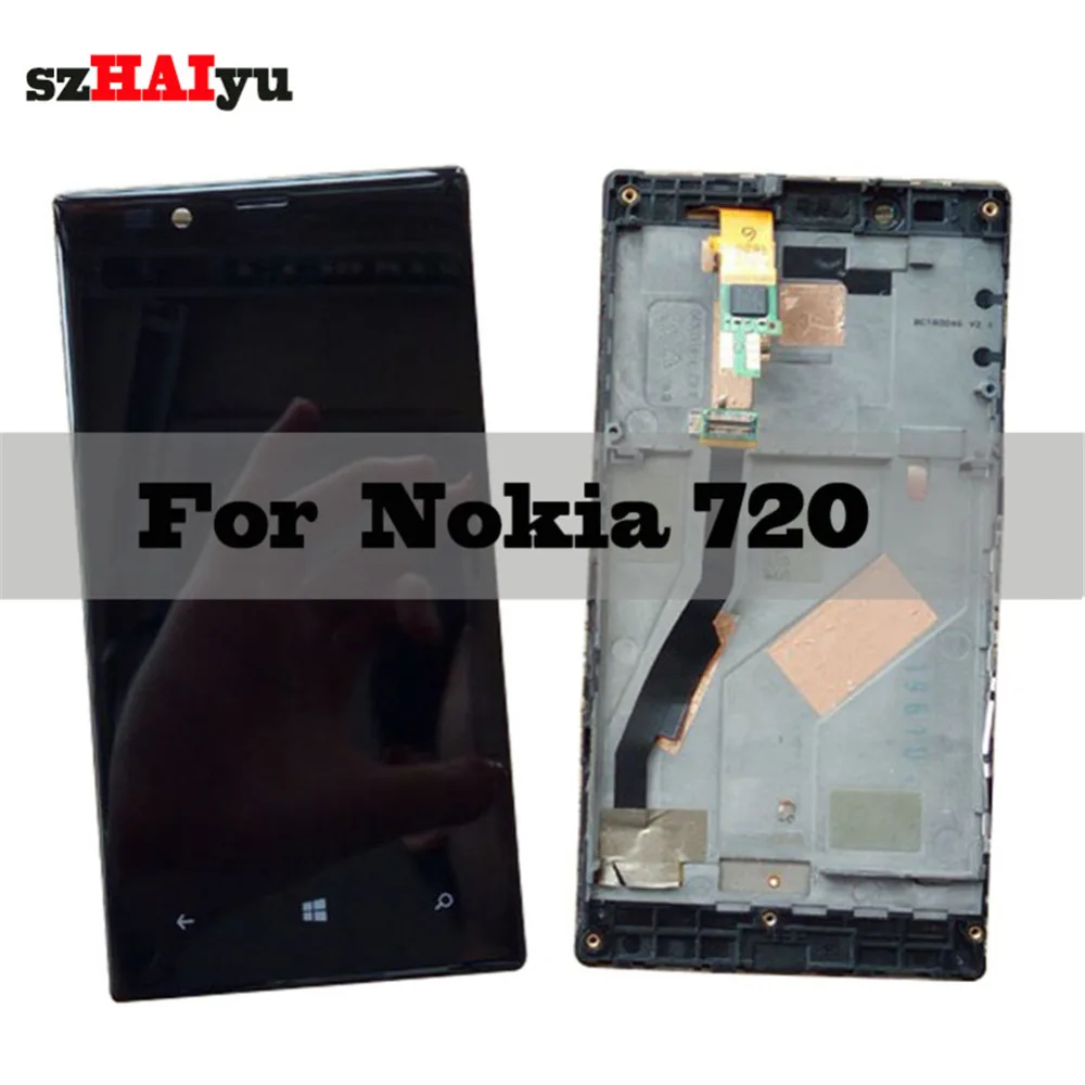 

SZMUGUA 854x480 4.3'' LCD For Nokia Lumia 720 LCD Display Touch Screen Digitizer Panel Sensor Replacement Parts Assembly Tools