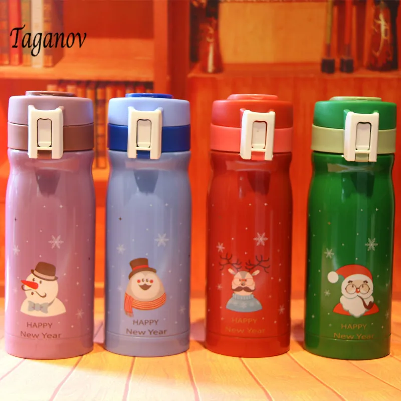 Home Cartoon Cat Children Thermos Cup Thermo Mug Kids Water Bottle