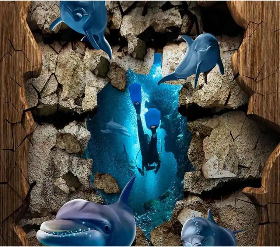 Fondos De Pantalla 3d Suelo 3d Para Sala De Estar Rollo De Vinilo