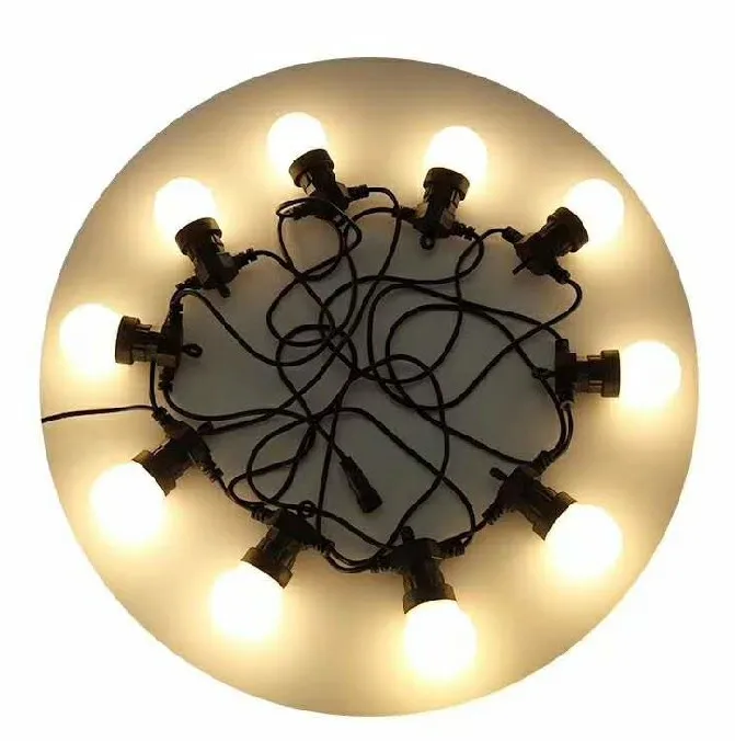 Светодиодный светильник гирлянда 5 м без вспышки Рождественские наружные лампы с хвостовой вилкой постоянного тока