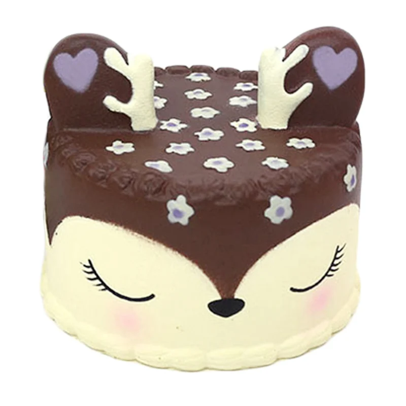 remarkable  New Jumbo Kawaii Colorful Deer Cake Squishy Simulation Slow Rising Sweet Scented Soft Squeeze Toy S