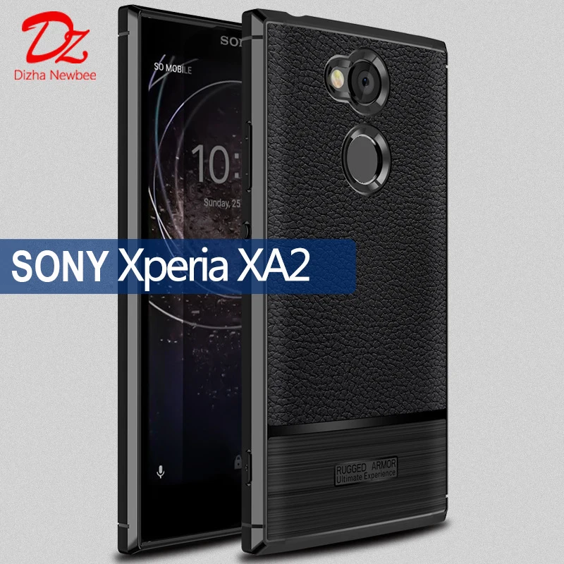 Dizha для sony Xperia XA2 мобильный чехол для телефона для sony Xperia XA2 ультра защита от падения Чехол личи силиконовый мягкий чехол