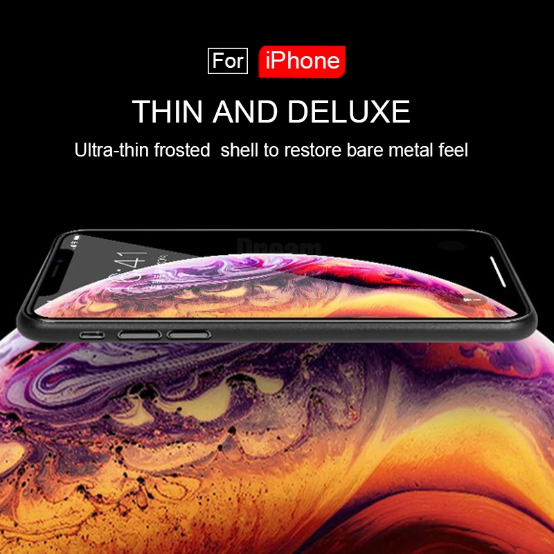 0.3 مللي متر رقيقة جدا ماتي PP حالة على ل iphone X XS ماكس XR الصلب هاتف الكمبيوتر غطاء ل iphone 6 6s 7 8 زائد للصدمات واقية حالة