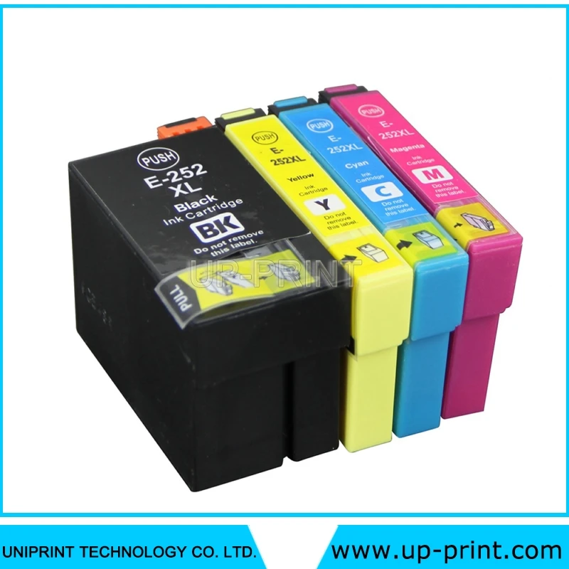 До 4 шт. чернильный картридж 252XL T2521 совместимый с Epson анализатором WF7620 WF7610 WF3640 WF3620
