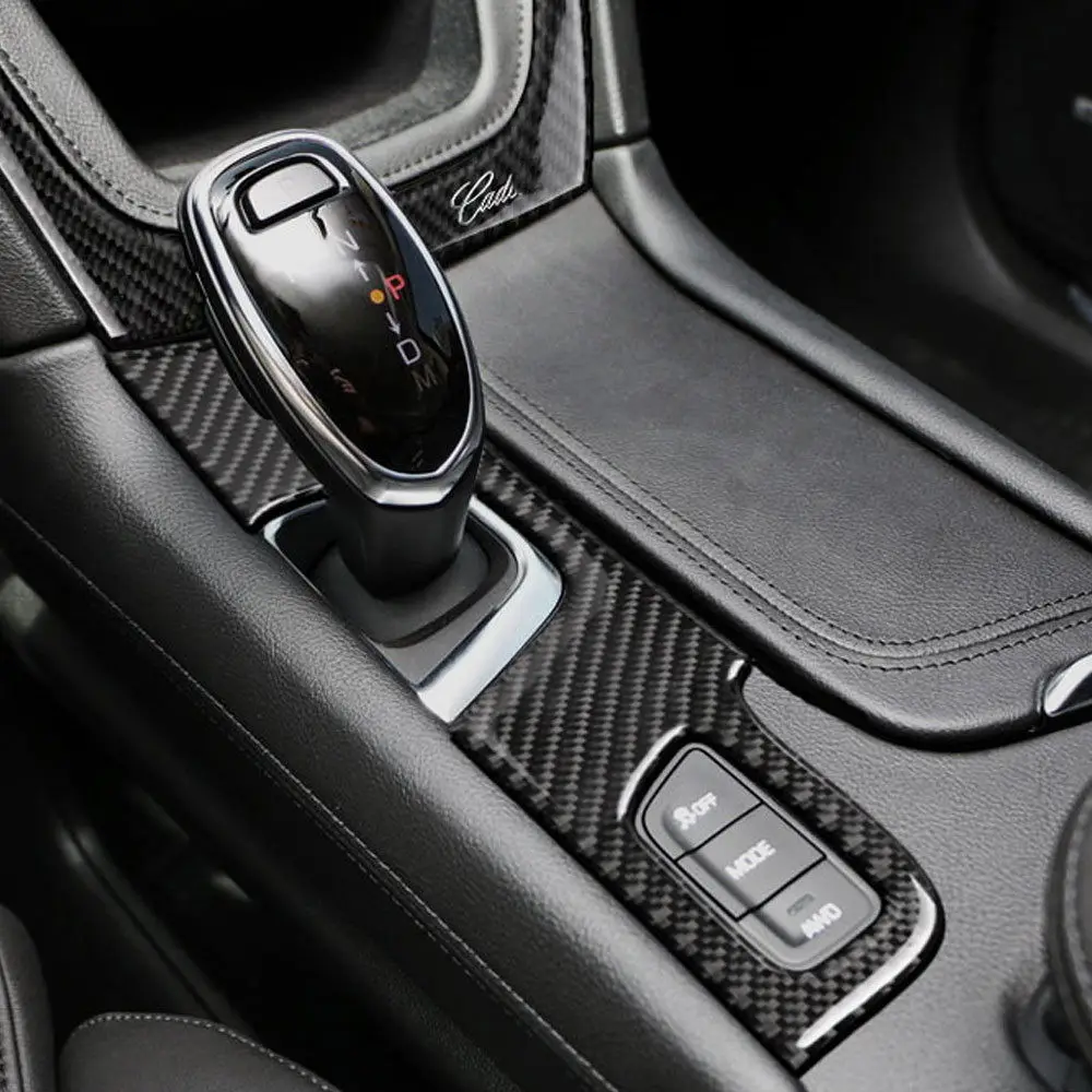 

For Cadillac XT5 2015-2018 Real Carbon Fiber Gear Car Shift Panel Cover Trim Decor