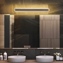 Waterproof Acrylic Bathroom Sconce tocador de maquillaje mueble Black Color 40 60 80 100cm Long wall lamp