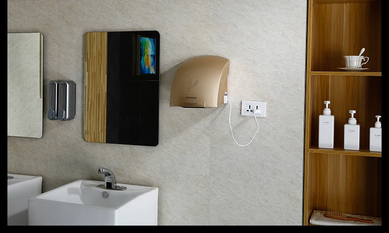 Автоматическая Индукционная гостиничная Бытовая ванная комната выдувание телефона сухая ручная сушилка Горячая и холодная переключение установка без ударов