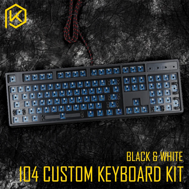 Custom Mechanical Keyboard Kit 104 Keys Kinds Of Led Effects PCB 100 