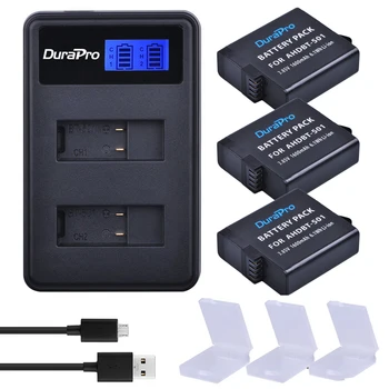 

3pcs AHDBT-501 Camera Battery Pack for Gopro 5/6 Gopro Hero 5/ 6 + LCD USB Dual Charger for Gopro Hero 5/ Hero5/6 Go pro Camera